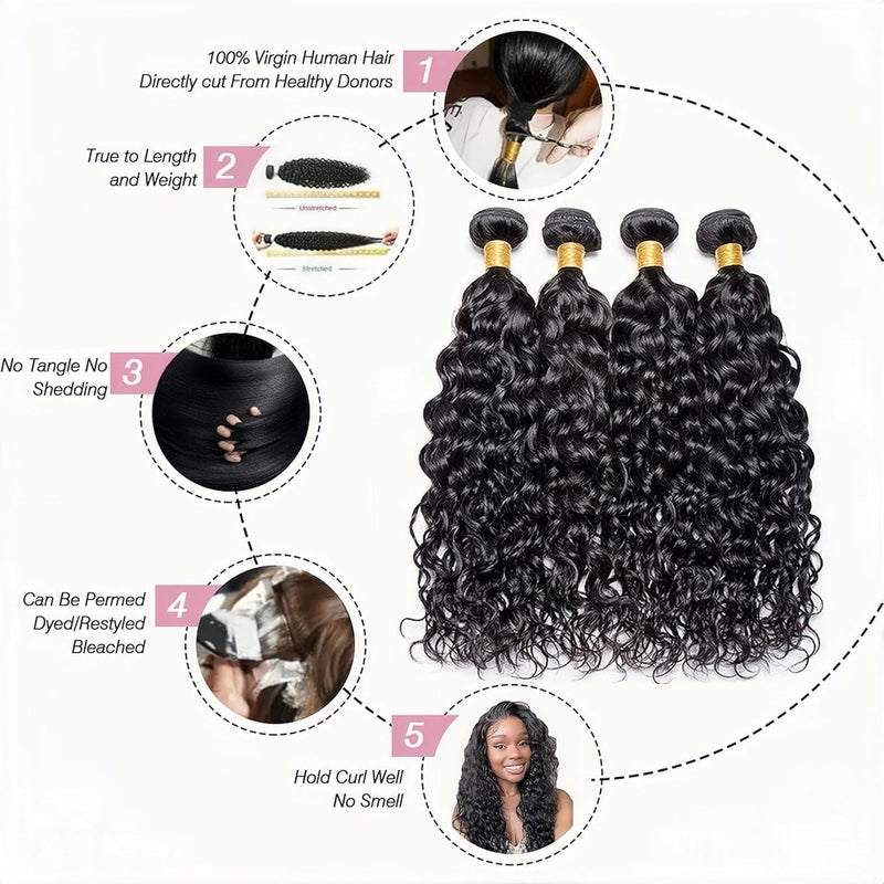 Selina 4 Bundles 18''20"22"24" Kinky Curly Bundles Human Hair Bundles Unprocessed Remy Hair Extensions Brazilian Virgin Human Hair 100 Gram/Bundle (18 20 22 24inch, Natural Color) - Image 5